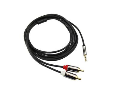 China 0.3-3mm Length Two Male Rca Audio Cable For Automobile Light Weight for sale