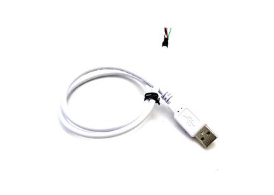 China Weiß USB 2,0 UL2725 28AWG ein Kabel des Mann4p mit durch Hitze schrumpfbarem Rohr zu verkaufen