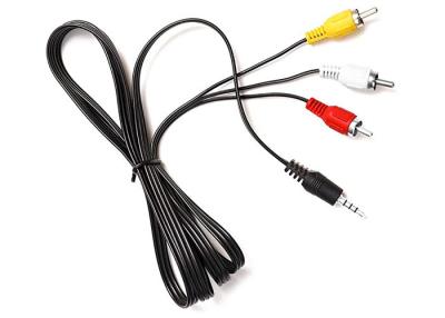 中国 3.5mm Male to 3 RCA Male Stereo Audio Video Male AUX Cable Cord 販売のため