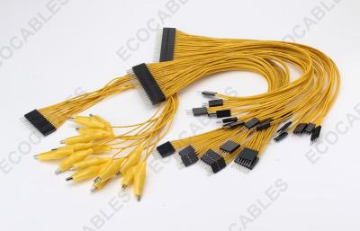 China 3A Yellow Alligator Clip Battery Cable Harness With 40P Connector for sale