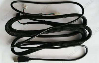 China Automotive Wiring Harness For Gear-Box MOLEX 5557 Connector Braided Cable for sale