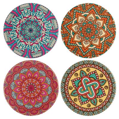 China Custom Professional Absorbent Stocked Ceramic Coasters Are Cheap Cork for sale