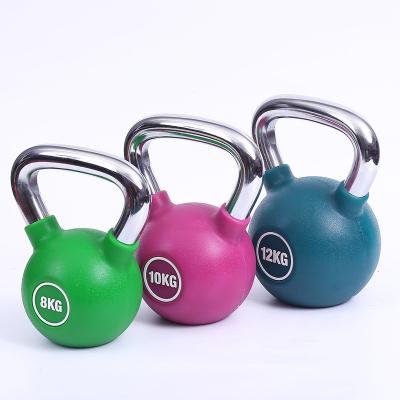 China Universal Professional Factory Integrated Injection Color PU Plated Adjustable Handle Kettle-Bell for sale