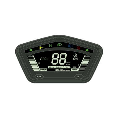 China Optional ABS Digital LCD Display Speedometer Backlight E-bike / Scooter Speedometer for sale