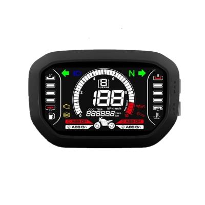 China Good Quality 12V Color Screen LCD Digital Display Motorcycle Meter Luxury Tachometer for sale