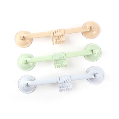 China Sustainable Hook Rack Double Suction Cup Towel Rack Hanging Buries Sucker Kitchen Hook Rack Lock Type Bathroom for sale