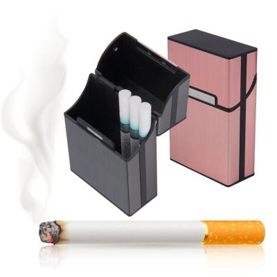 China Creative Aluminum Cigarette Box Personality Metal Cigarette Holder Fashion Cigar Holder Pocket Box Storage Container Aluminum Smoking Gift Box for sale