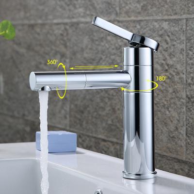 China Pull Out Spray Pull Out Washroom Sprayer Mixer Tap Stainless Steel Faucets for Bathroom Basin Sink for sale