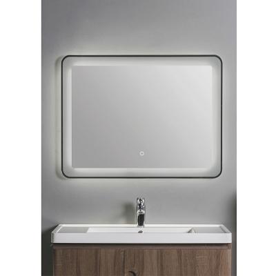 China Illuminated Anti-Fog Rectangular Wall Mounted Smart LED lighting Bathroom Vanity Mirror for sale