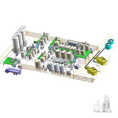 China Dairy line processing plant full-automatic mixing system soy milk milk production plant for sale