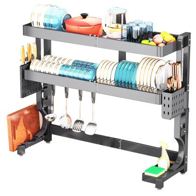 China 304 Stainless Steel Dish Rack Metal Spice Rack Viable High Quality Dish Drainer Rack for sale