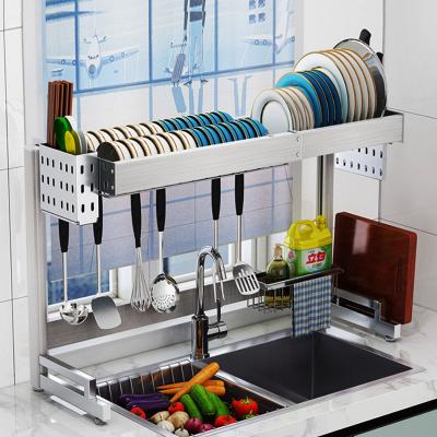 China Sustainable China Manufacturer Kitchen Dish Rack Drainer Stainless Steel Dish Drying Rack Storage Racks for sale