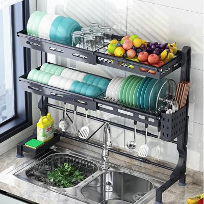 China New Type Sustainable Dish Black Drying Rack Universal Rolled Dish Sink Drying Rack Storage Rack Kitchen for sale