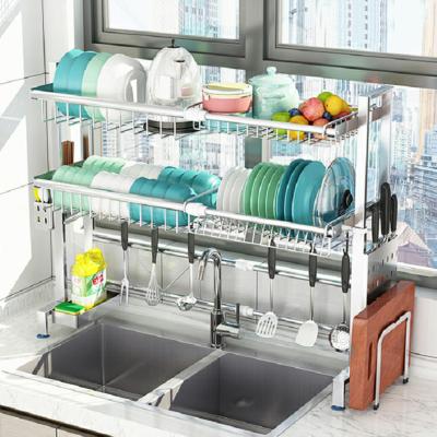 China Professional Manufacture Sustainable 304 Stainless Steel Dish Rack Corner Rack Kitchen Organizers Rack for sale