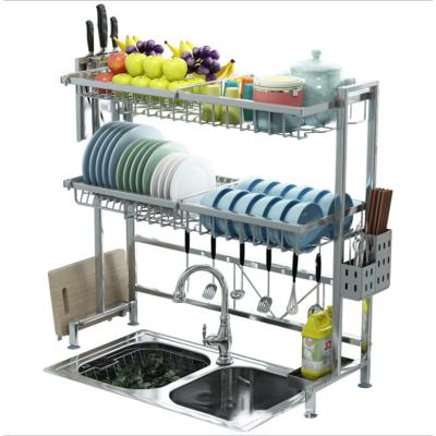 China Good Quality Viable Multifunctional Kitchen Storage Dish Rack Stainless Steel Rack Sink Storage Rack for sale