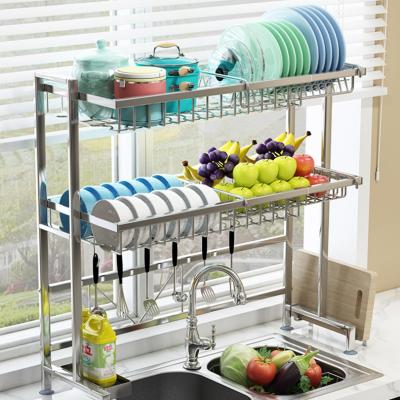 China Viable Made in China Sponge Rack for Kitchen Sink Stainless Steel Dish Rack Dish Drainer Rack for sale