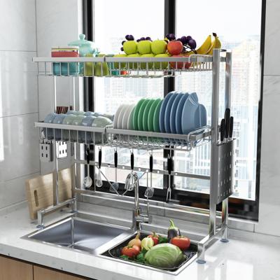 China Quality Guaranteed Modern Dish Drying Rack Two Tier Dish Drying Rack Stainless Steel Kitchen Dish Rack for sale