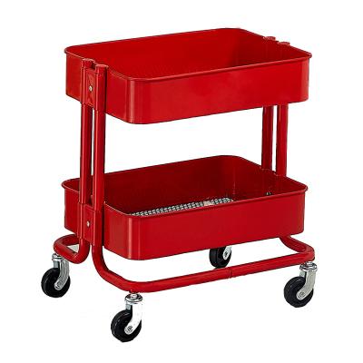 China Sustainable New Style Storage Storage Cart With Wheels Seat 2 Handleless Handcart for sale