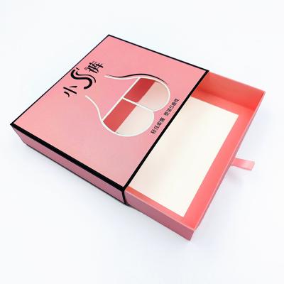 China Custom Logo Slide Out Match Drawer Cardboard Paper Gift Jewelry Packaging Box with Pet Window for sale