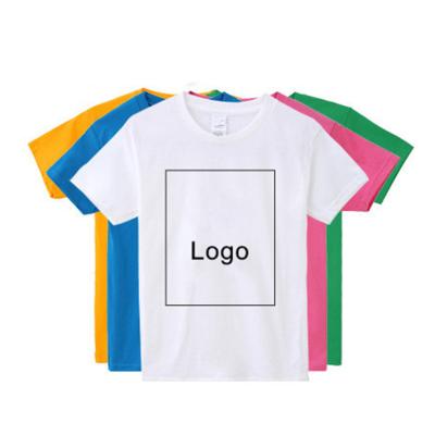 China 2019 Wholesale Anti-shrink High Quality Printing Plain T-shirts Cotton For Children Kids Blank Single T-shirt for sale