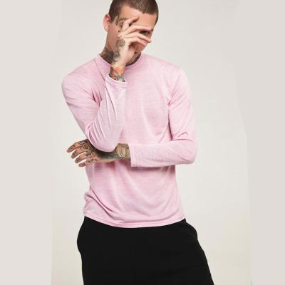 China Wholesale Breathable Long Sleeve Men's Gym T Shirt Long Sleeve Running Dry Fit Sport Polyester T Shirt for sale