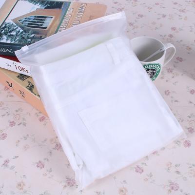 China Customized Viable Customized Biodegradable Frosted Apparel Zipper Zipper Lock Bag For T-shirt Swimwear Packaging for sale