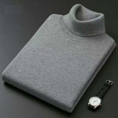 China Anti-wrinkle tortoise neck plain cashmere long sleeve white casual fashion pullover sweater for men's outfit for sale