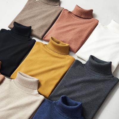 China Anti-Wrinkle Turtle Neck Plain Rayon Long Sleeve Acrylic Casual Luxury Leisure Sweaters White Men's Sweaters for sale