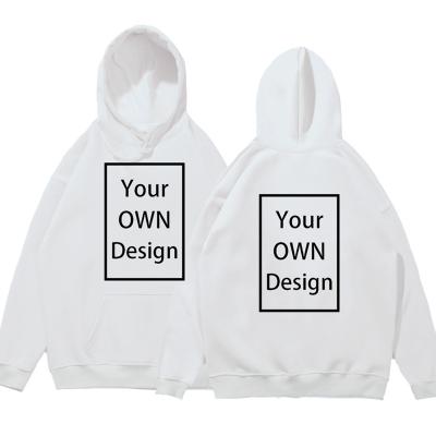 China OEM Cheap Terry Organic Cotton Pullover Blank French White Logo Plain Anti-Wrinkle Free Sample Wholesale Custom Hoodie For Printing for sale