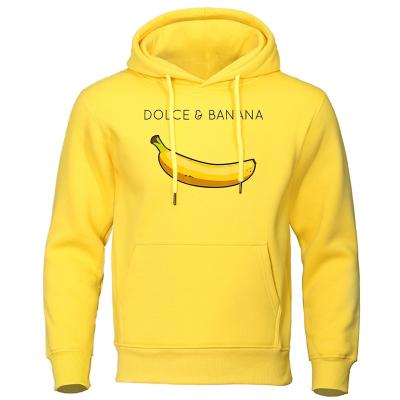 China Free Sample Designer Custom Fashion Screen Print 100% Cotton Sweater Anti-wrinkle Streetwear Oversized Dolce and Banana Unisex Hoodies for sale