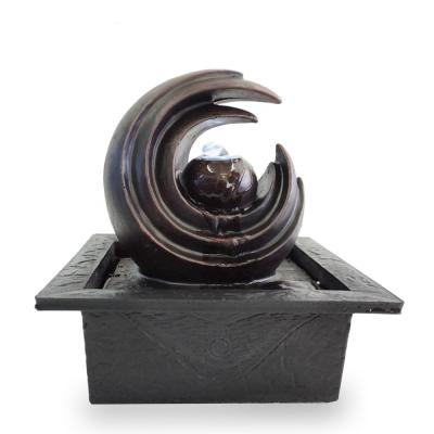 China Modern Home Decoration Abstract Resin Sculpture Modern Tabletop Indoor Fountain for sale