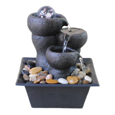 China Europe Multi Color LED Water Feature Indoor Tabletop Fountain With Ball for sale