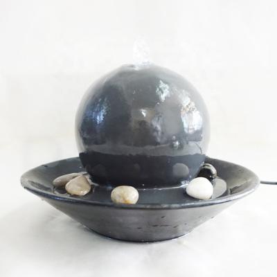 China Contemporary Classic Round Resin Craft Home Decor Water Fountain Indoor Office for sale