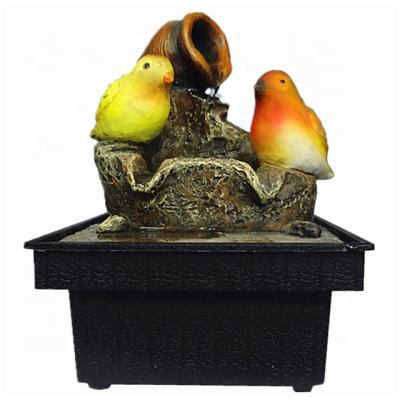 China Worldwide Home Decoration Resin Water Fountains Gifts Battery Operated Indoor Craft Birds for sale