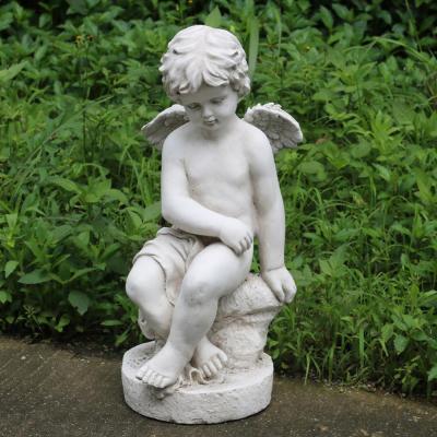 China Traditional Garden Decoration Sculpture Concrete Fiberglass GRC Angel Statue for sale