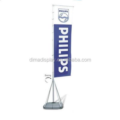 China Telescopic Giant Banner 5m Flag Pole With Water Base for sale