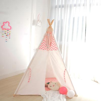 China All materials comply with Toy Safety Standards Indoor Outdoor Play Teepee Indoor Pee Canvas Kids Tent Zigzag Modern Fashion Kids Ply Home for sale