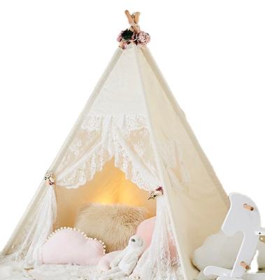 China Toy Outdoor Play Teepee Indoor Tee Pee Canvas Kids Tent Love Inflatable Tree Waterproof 1 - 2 Person Tent 100% Cotton Canvas Fabric LTKT-132 for sale