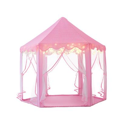 China Soft Toy Hot Selling Kids Hexagon Indoor Princess Castle Girls Children's Play House Tent for sale