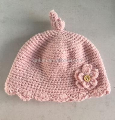 China Imitate baby animal handmade crochet cute flower skullcap for sale