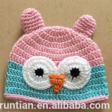 China Imitate Crochet Baby Owl Animal Kids Animal Beanie Acrylic Hats for sale