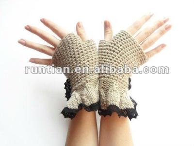 China As Picture Funky Lace Trimmed Gloves Fingerless Crochet Pattern for sale