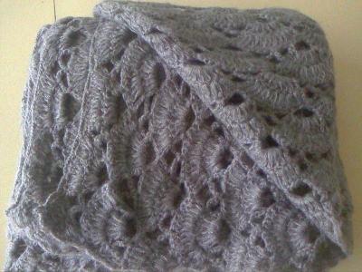 China Plain 100%Acrylic Mohair Crochet Throw for sale