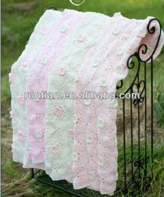 China Cuter Acrylic Cotton Anti-pilling Crochet Baby Throw Blanket for sale