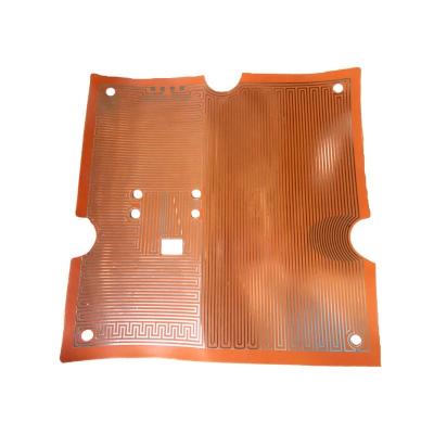 China Polyimide Heater For 3d Printer Dual 110V 800W 400*400mm Polyimide Heater With Holes for sale