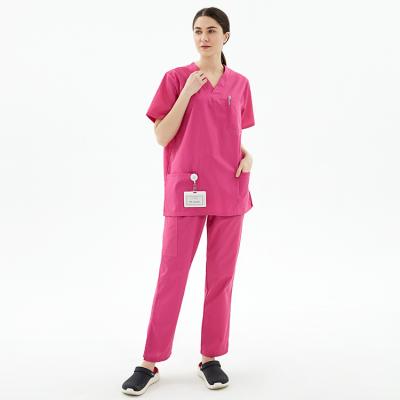 China Anti-wrinkle hospital uniforms dicki cloth green medical hospital uniform spandex scrubs uniforms hospital sets men en venta