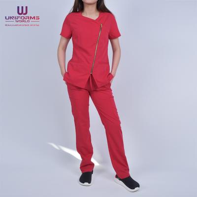 China High Quality FUYI Flex Ultimate Yoga Jogger Pants Stretch Medical Wear Hospital Work Uniform Top+Pant Female Design Scrubs Uniforms Pants en venta