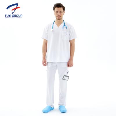 China Top+Pant 2021 Wholesales Fashionable Good Quality Hospital Uniform Medical Nursing Scrub Suit For Men zu verkaufen