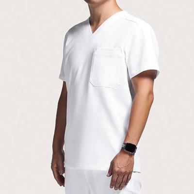 China 2021 Medical Top+Pant 2021 Fashionable Good Quality Custom Embroidered Stretch Spandex Hospital Uniform Scrubs Sets For Men for sale