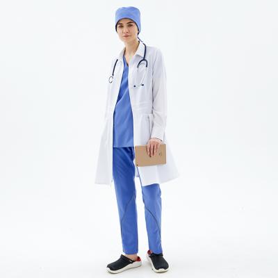 China Hot Selling Fashion Anti-wrinkle Custom Design Doctor Lab Coat Cotton White Ladies Doctor Uniform Hospital Uniforms for sale